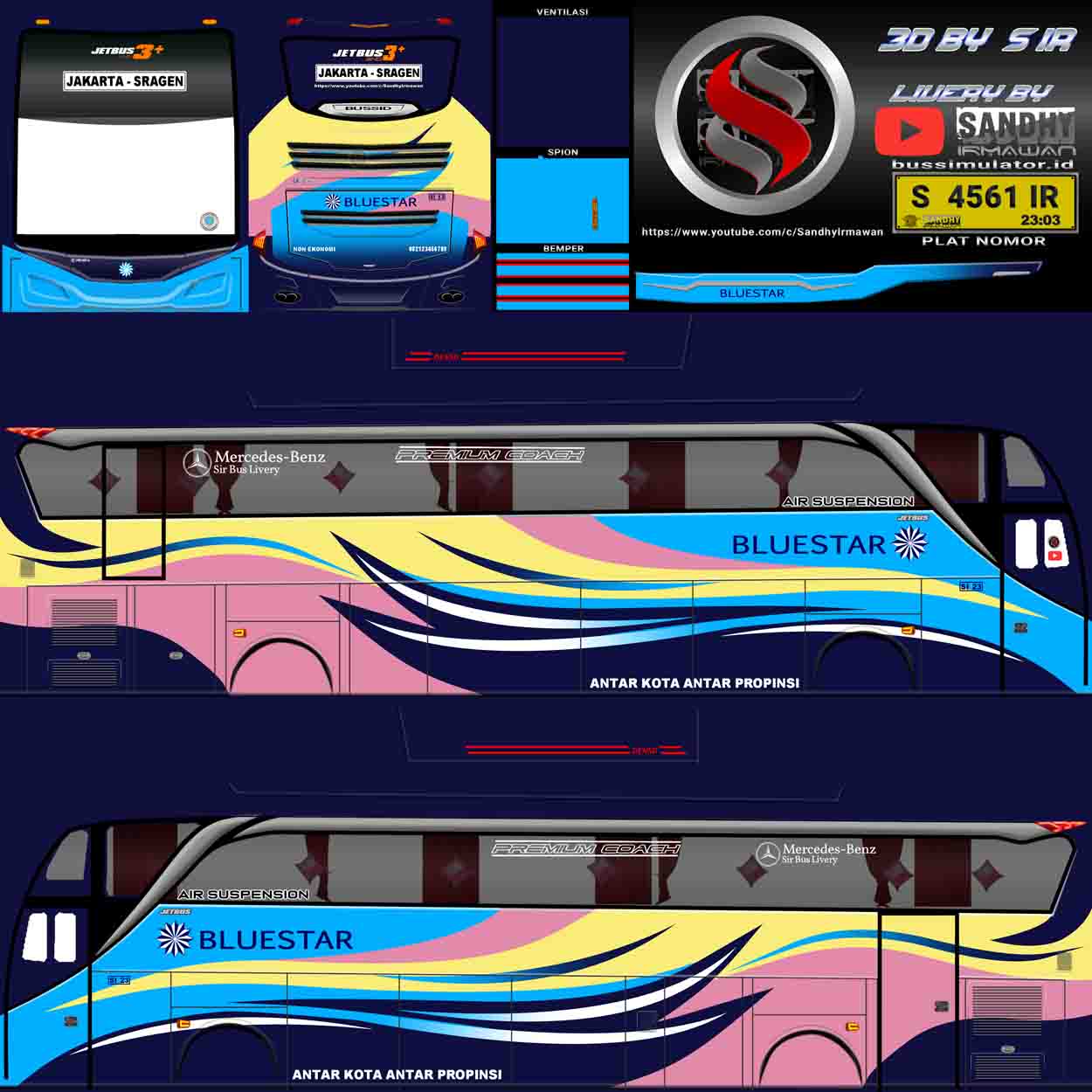 download livery bussid format png blue star