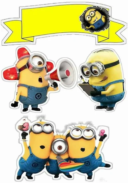 Minions Party: Free Printable Cake Toppers.