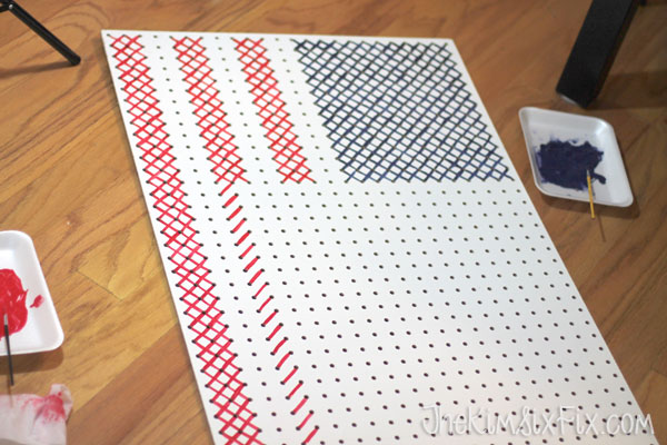Cross stitch american flag