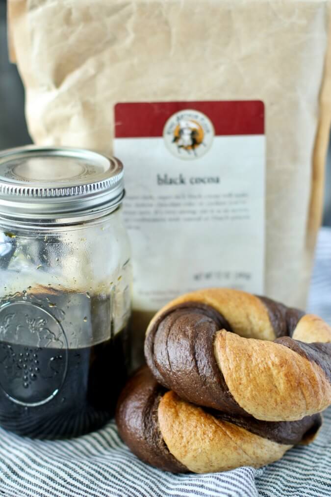 Marbled Rye Bagels ingredients