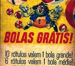 Promoção do Nescau nos anos 70 com bolas grátis.