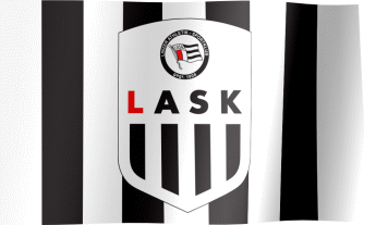 The waving fan flag of LASK with the logo (Animated GIF)