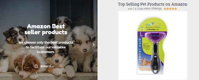 Amazon top selling pet products with informative articles.