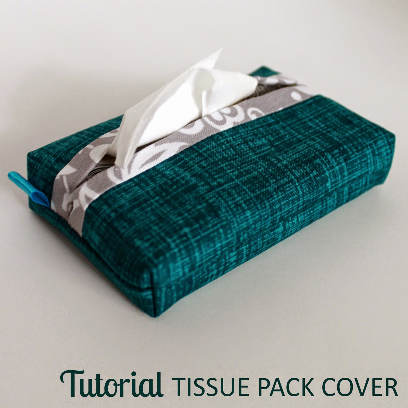 Pocket Tissue Pack Cover | Tutorial for sewing a self-binding Tissue Pack Cover with a vertical OR horizontal opening. | The Inspired Wren