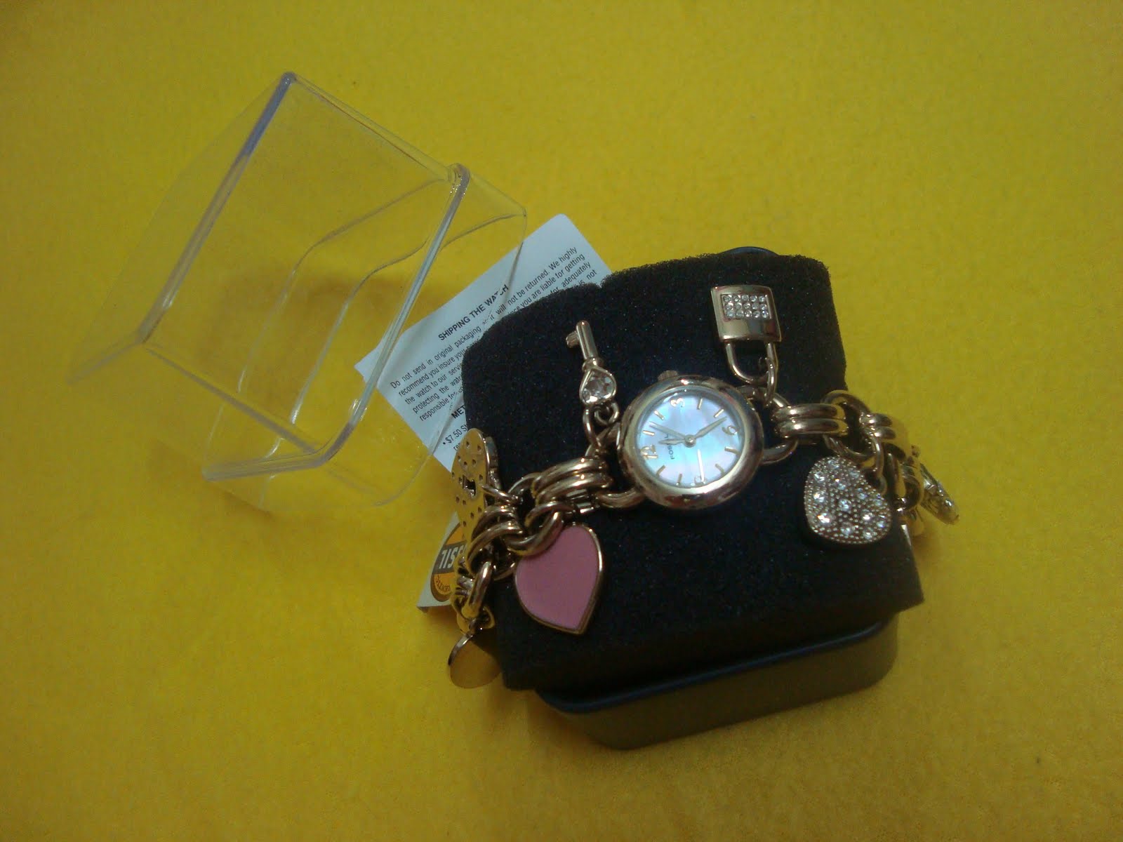 Secretbargains4 Fossil Dress Charm Bracelet Watch Es1740