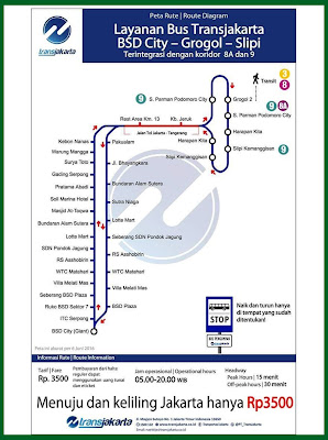 Rute Bus TransJakarta Serpong – Grogol / Grogol Serpong