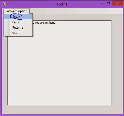 Change Text to Voice in windows form c#