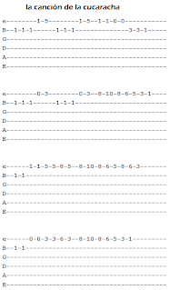 la cucaracha tablatura