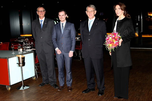 HRH The Crown Princess Mary of Denmark presents Wednesday, February 4, 2015 Cancer Society Merit Award in 2015