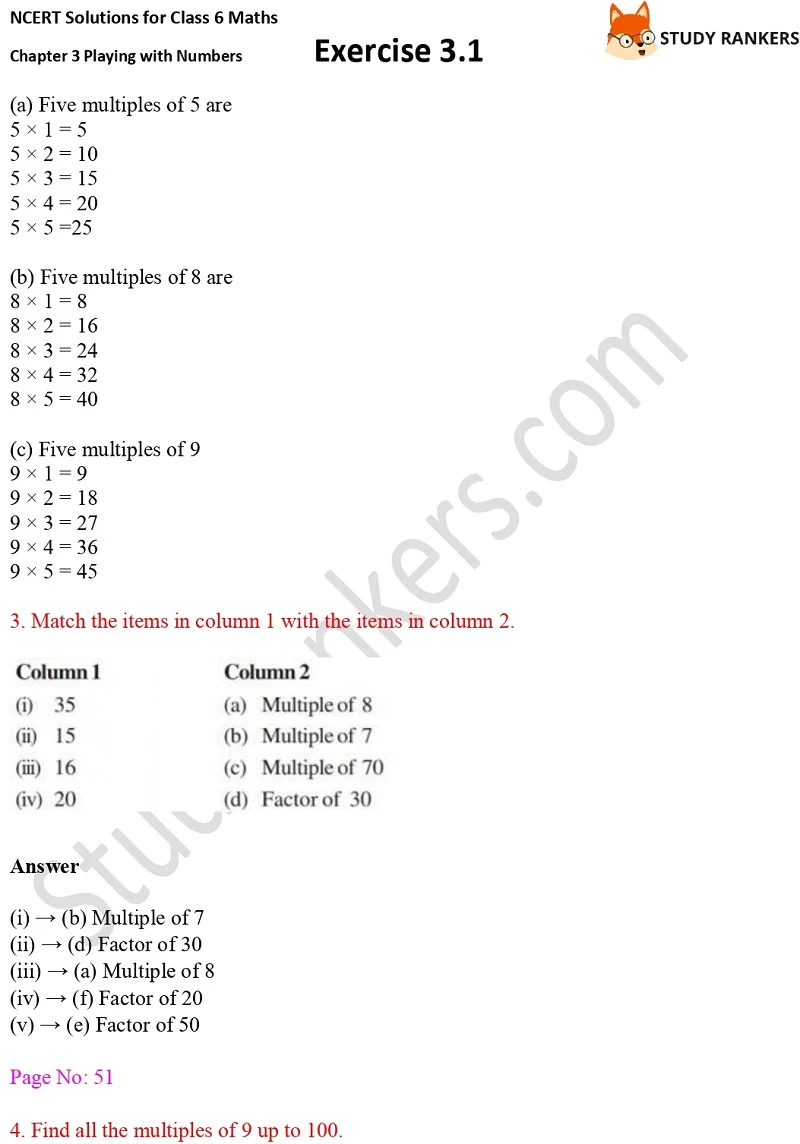 NCERT Solutions for Class 6 Maths Chapter 3 Playing with Numbers Exercise 3.1 Part 3