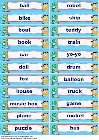 toys English words