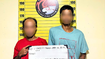 Selundup Sabu di Helm, Dua Orang Pria di Kubu Raya Dibekuk Apsnal Sat Narkoba Polres Kubu Raya 