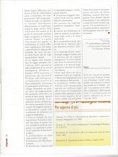 Risposte 1997, Effetto Pigmalione, articolo scientifico angela flammini,pag3