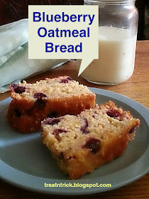 Blueberry Oatmeal Bread Recipe  @ treatntrick.blogspot.com