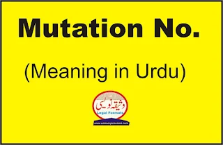 Mutation No meaning in urdu