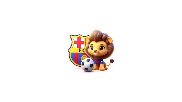 FC Barcelona 3D Cute Lion Mascot HD Wallpaper