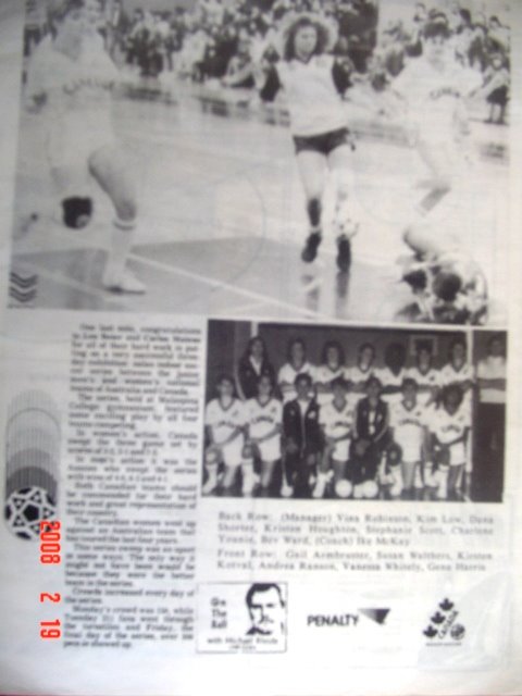 Futsal  Canada History in Nanaimo , British Columbia : 1986  Canada and Australia First Game