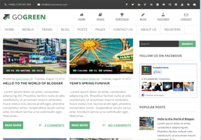 GoGreen Blogger Template