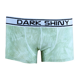 DARK SHINY（ダークシャイニー）メンズボクサーブリーフ　TieDyeカラー　ブラキッシュグリーン　商品画像フロントの写真