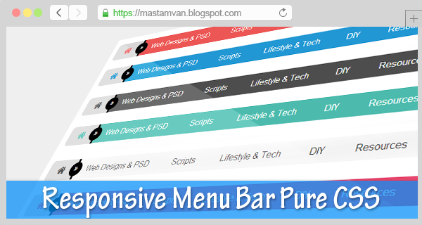 menu bar tanpa edit html