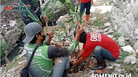 Imbangi Kondisi Sungai, Satgas Sektor 22 Sub 13 Lakukan Tanam Pohon Keras di Pembersihan Anak Sungai Citepus