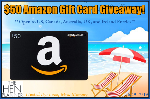  The Hen Planner $50 Amazon Gift Card Giveaway