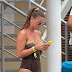 Brooke Vincent covers up in strapless swimsuit in Ibiza... as she takes her mind off the tragic death of friend