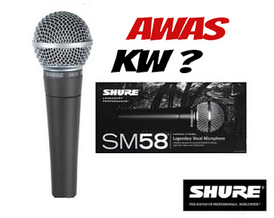 Spesifikasi Microphone Shure SM58 Cara membedakan nya