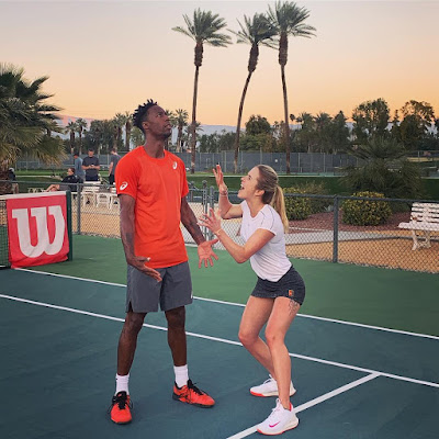 Tennis couple Gael Monfils and Elina Svitolina 