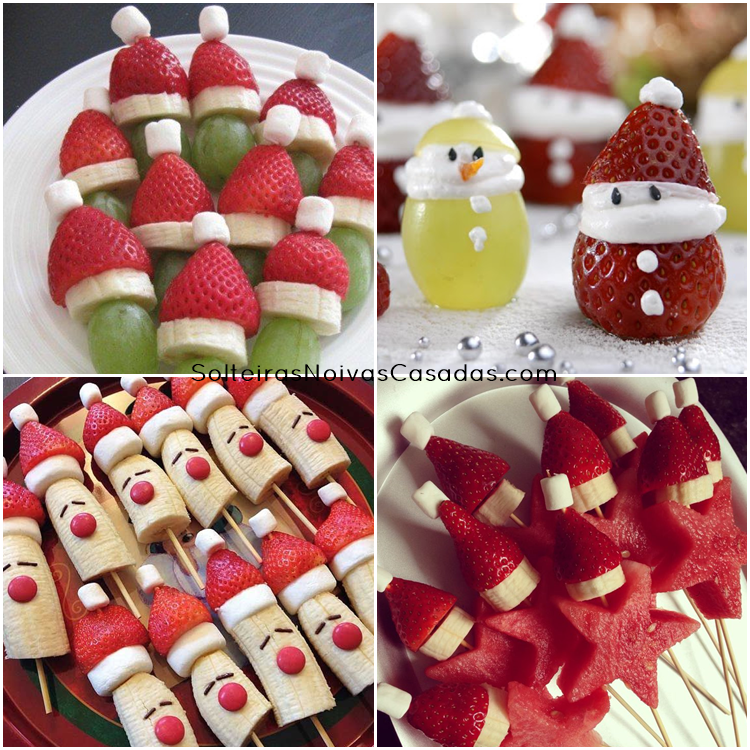 DIY Papai Noel de frutas