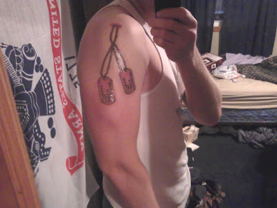 dog tags tattoo. Dog Tag tattoos are stupid,