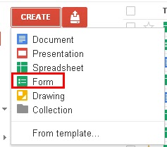 How to create a form using Google docs