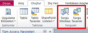 Access Sorgu Tasarımı
