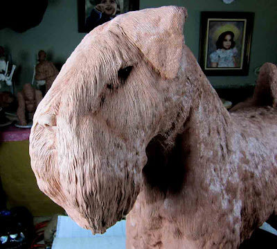 life size dog sculpture