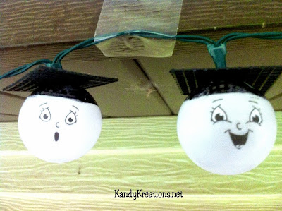 Shine some light on your graduate with these fun Graduation party lights.  The fun faces will happily show through your graduation party and make everyone smile.