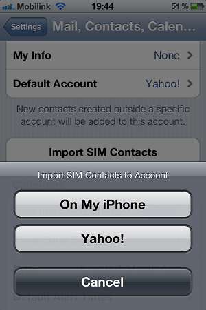 sim contacts to your new iPhones
