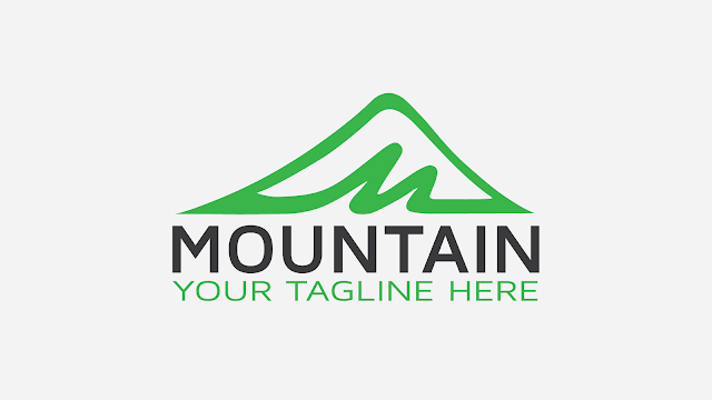 mountain free business logo design template hill hills nature montagne