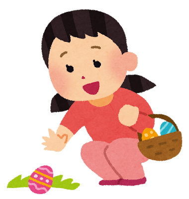 イースターのイラスト「エッグハンティング」