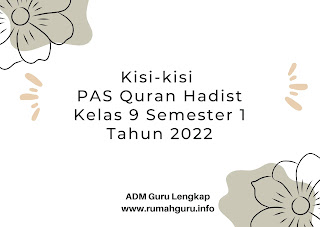 kisi kisi qurdis kelas 9 semester 1 kisi kisi al quran hadits kelas 9 kurikulum 2013