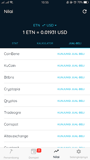 Aplikasi Android Untuk Menambang Electroneum 9.