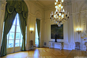 Cortinas Verdes del Comedor de la Mansión Rosecliff, Newport