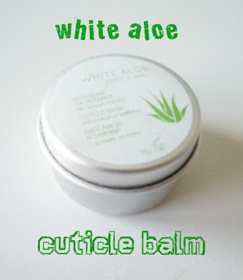 review White aloe cuticle balm