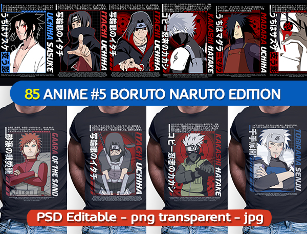 NARUTO TSHIRT DESIGN BUNDLE