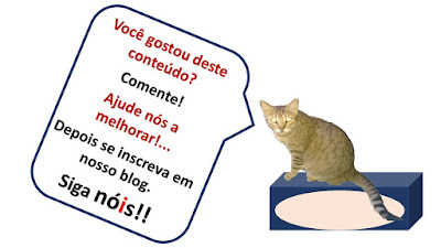 Imagem da gata Maria Eugênia convidando leitores e leitoras a se inscreverem no blog e o seguirem.