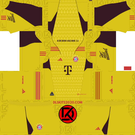 FC Bayern Munich DLS Kits 2023-2024 Adidas - Dream League Soccer All Kit Released (Goalkeeper Third)