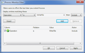 Filtro para registrar escrituras en fichero