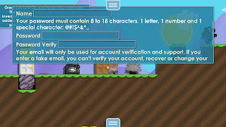 Masukan nama, password, password verify untuk membuat akun gt
