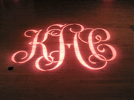 Wedding Monogram GOBO stands for Goes Before Optics is a template