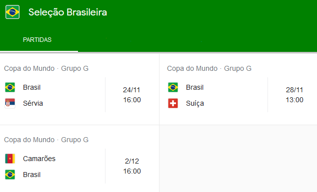 Veja as datas dos jogos do Brasil até a final da Copa do Mundo!