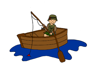 free clip art boy fishing in a boat